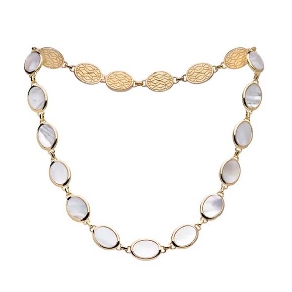 Autore Moda Jewelry - Autore Moda NIB Chloe Necklace Mother Of Pearl 18k Gold Vermeil
